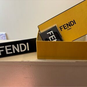 Fendi Black and Yellow eye glasses case